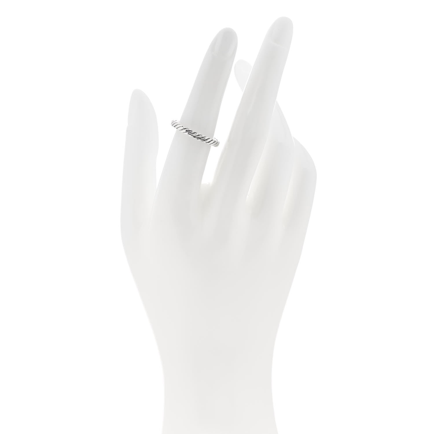 David Yurman Sterling Silver Cable Classics Band Ring 52 6 2 of 4