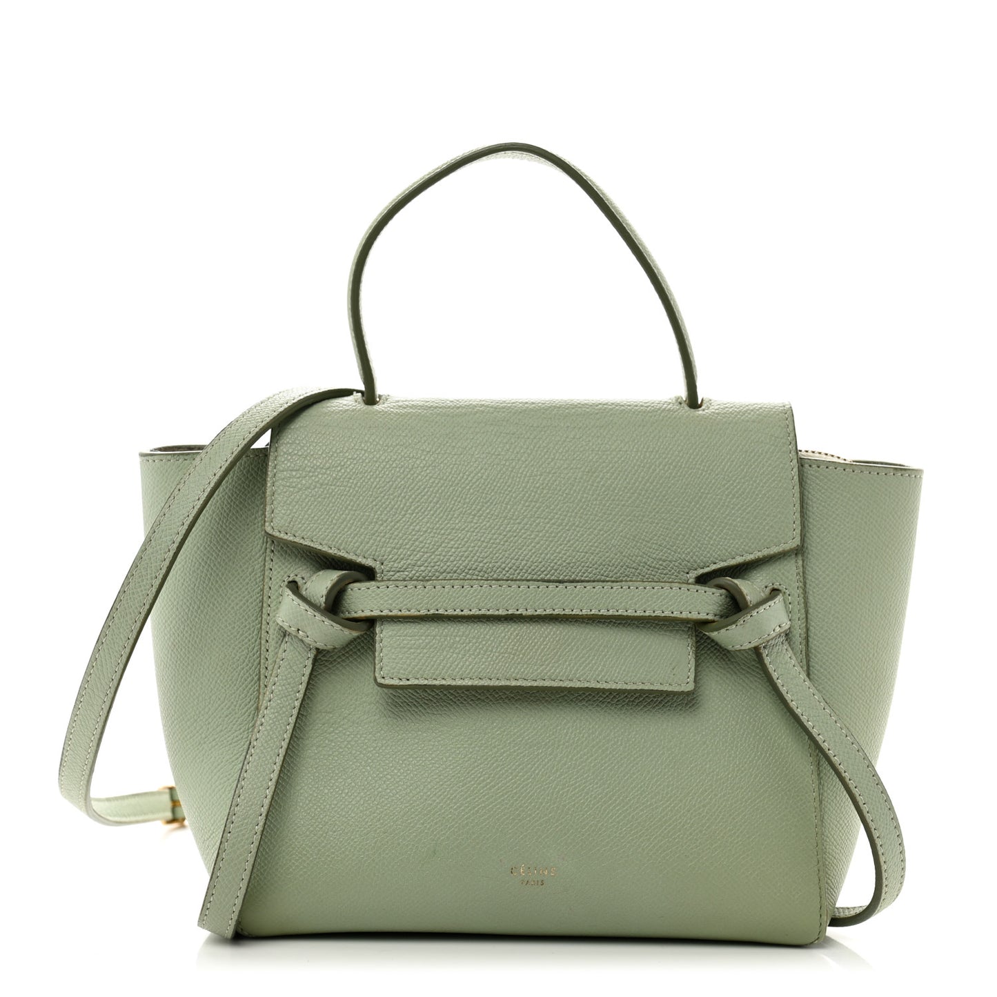 Grained Calfskin Nano Belt Bag Jade