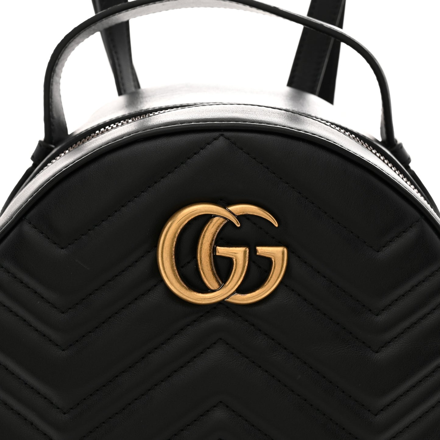Calfskin Matelasse GG Marmont Dome Backpack Black