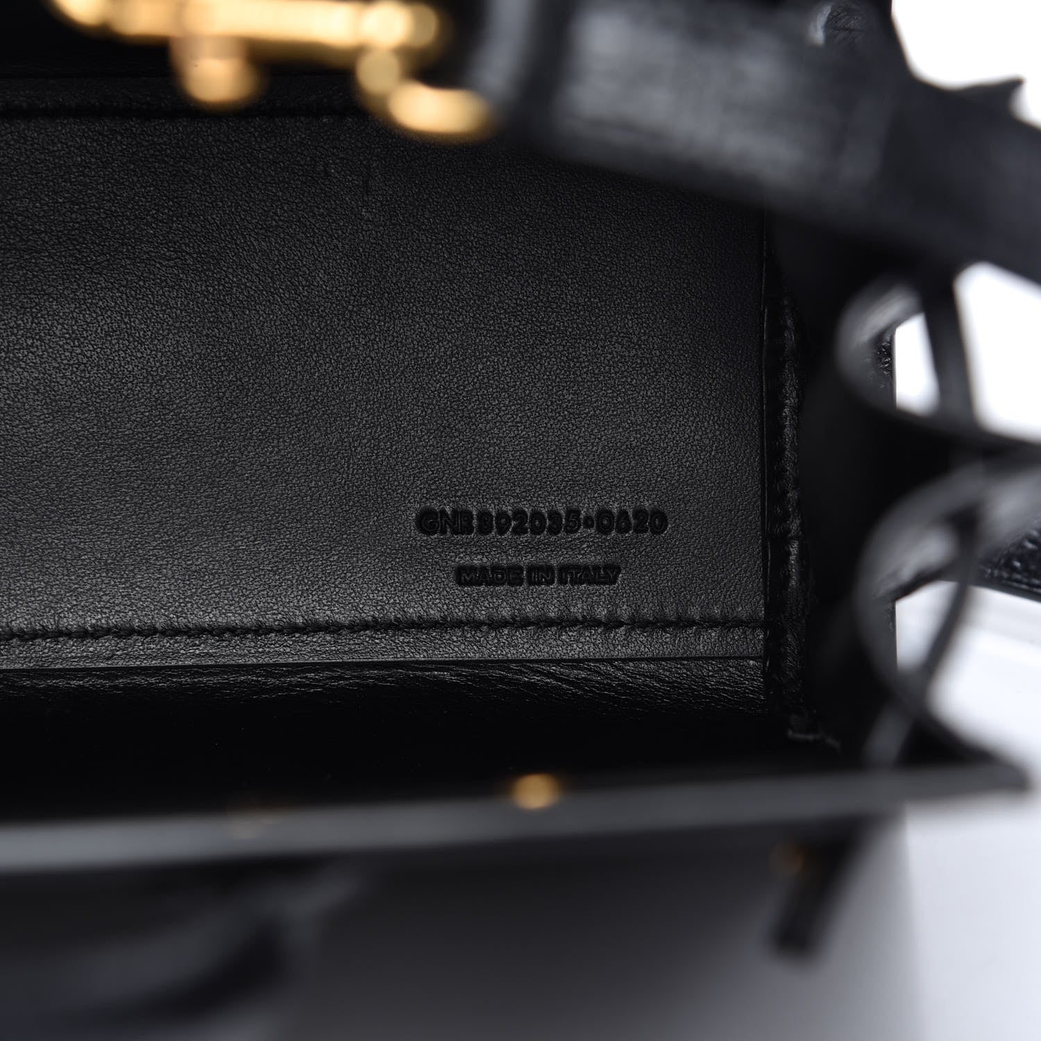 Saint Laurent Calfskin Crocodile Embossed Nano Sac De Jour Black 9 of 9