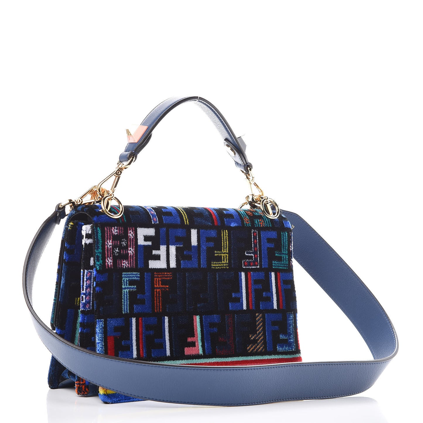 Velvet Vitello Dolce Fun Fair Kan I Shoulder Bag Blue Multicolor