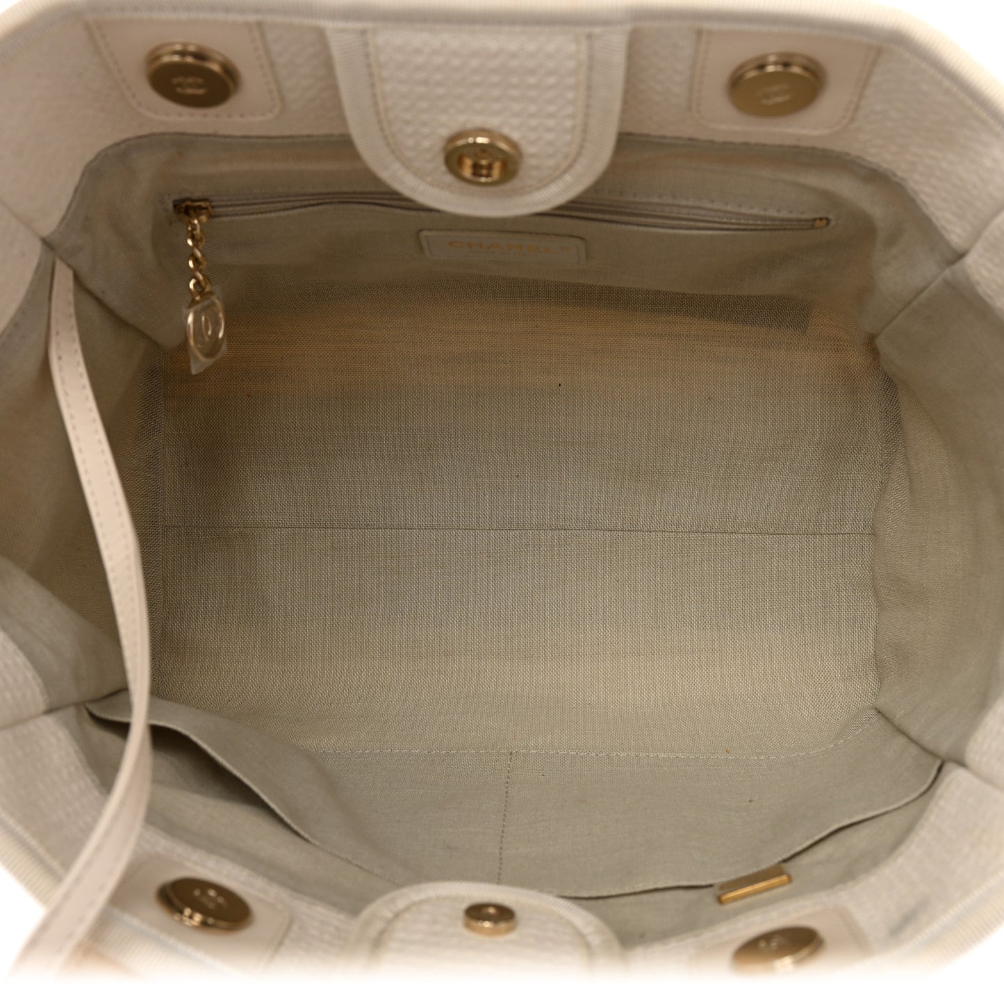 Mixed Fibers Small Deauville Tote White