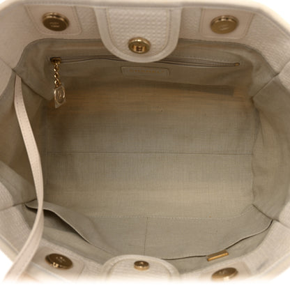 Chanel Mixed Fibers Small Deauville Tote White 6 of 12