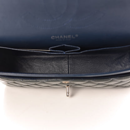 Chanel Patent Quilted Jumbo Double Flap Navy 5 of 18