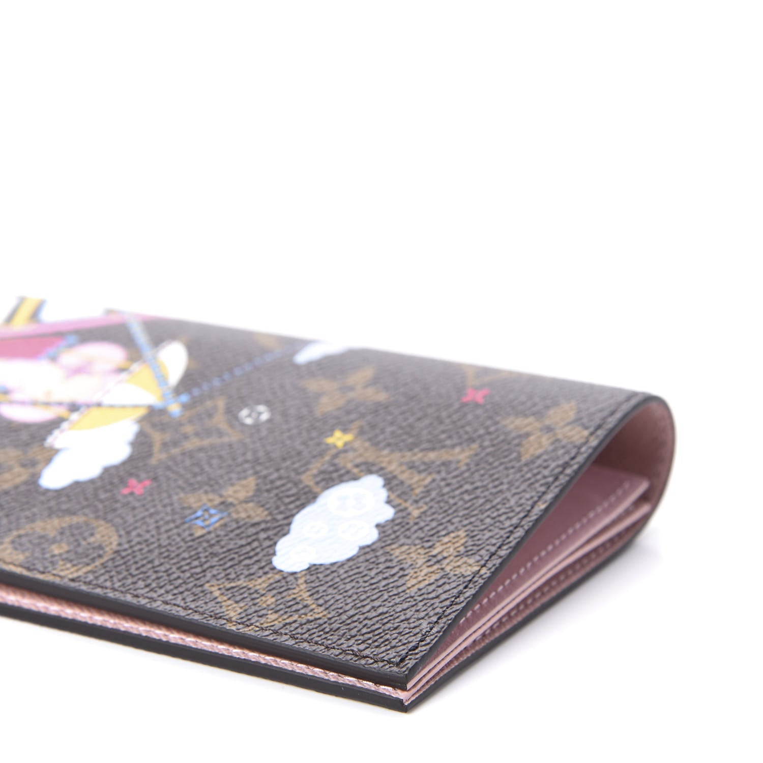 Louis Vuitton Monogram 2020 Christmas Animation Big Wheel Passport Cover Rose Ballerine 7 of 11