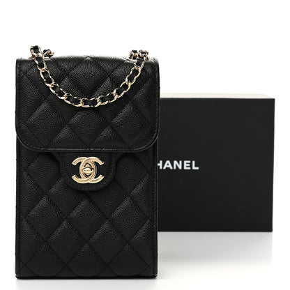 Chanel Caviar Quilted Classic Phone Holder Black 12 of 12