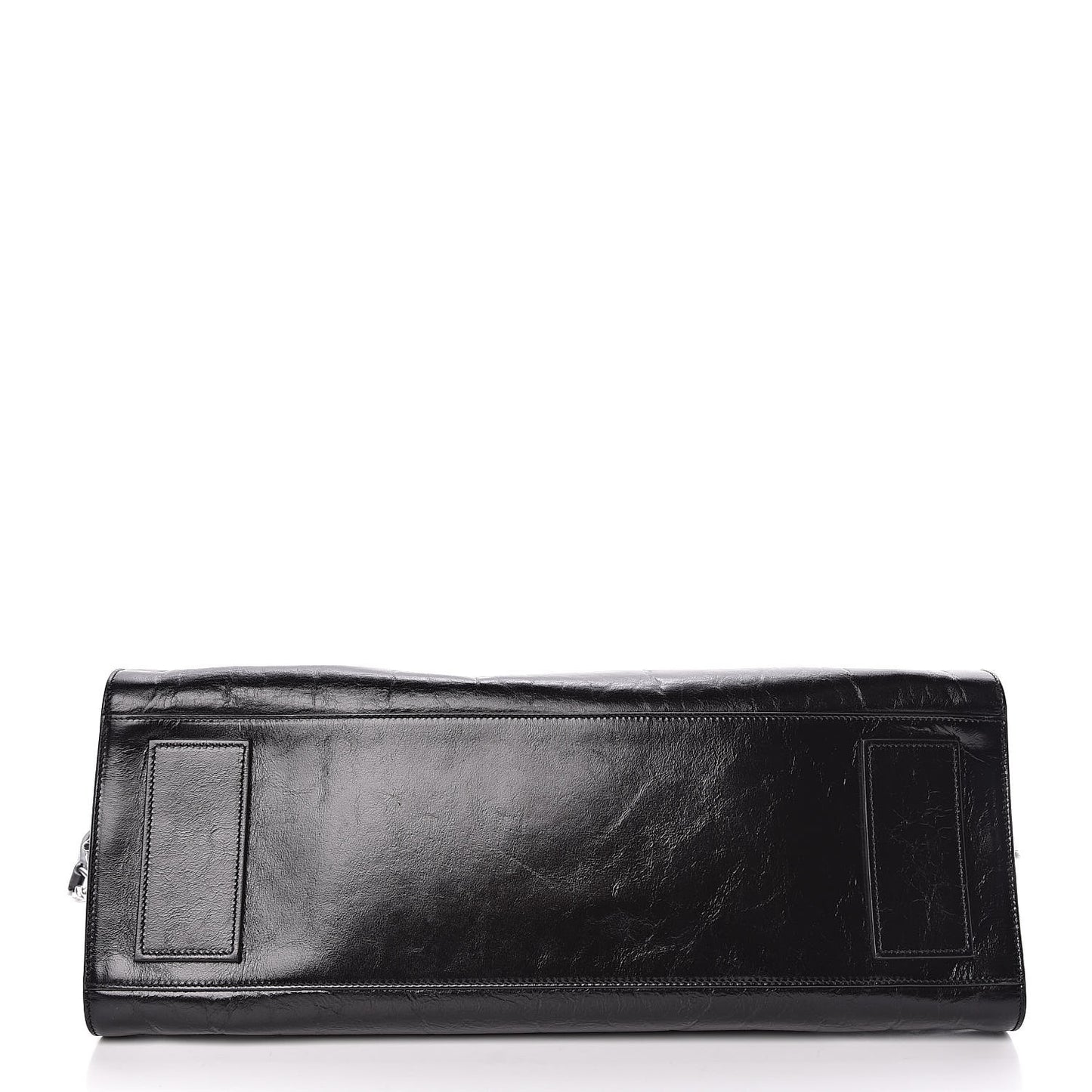 Cracked Shiny Calfskin Souple 36H Sac De Jour Duffle Black