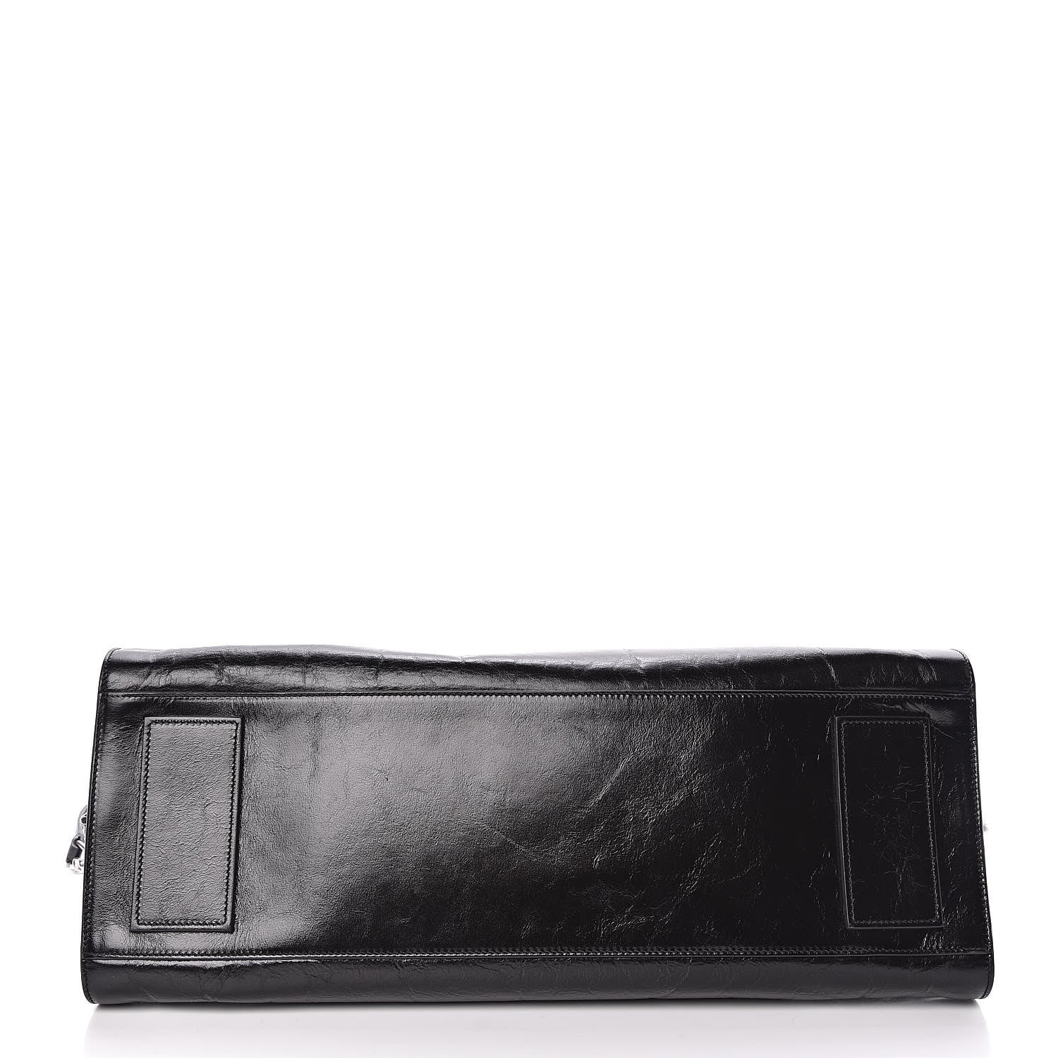 Saint Laurent Cracked Shiny Calfskin Souple 36H Sac De Jour Duffle Black 11 of 11
