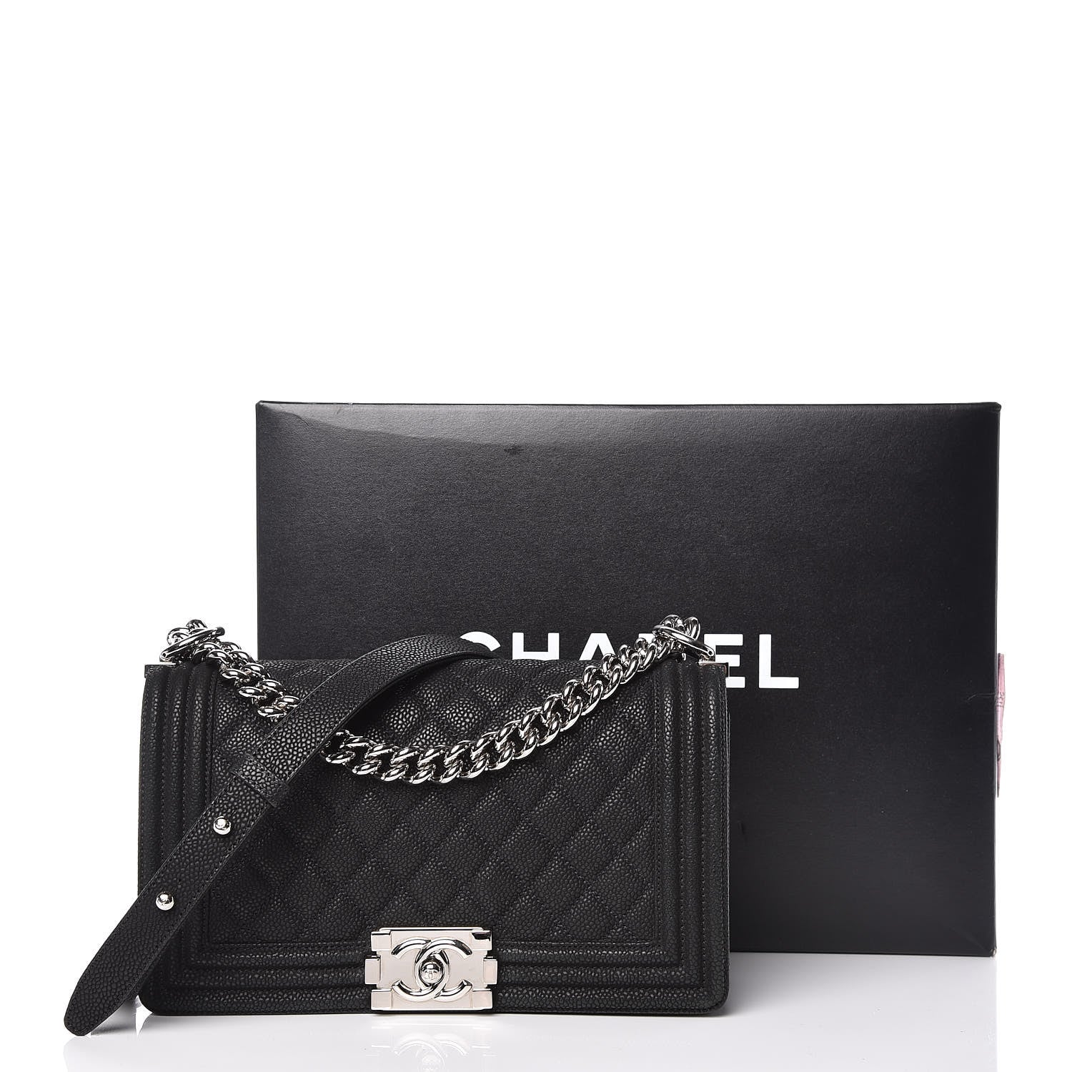 Chanel Iridescent Caviar Quilted Medium Boy Flap Black 11 of 11