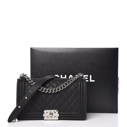 Chanel Iridescent Caviar Quilted Medium Boy Flap Black 11 of 11
