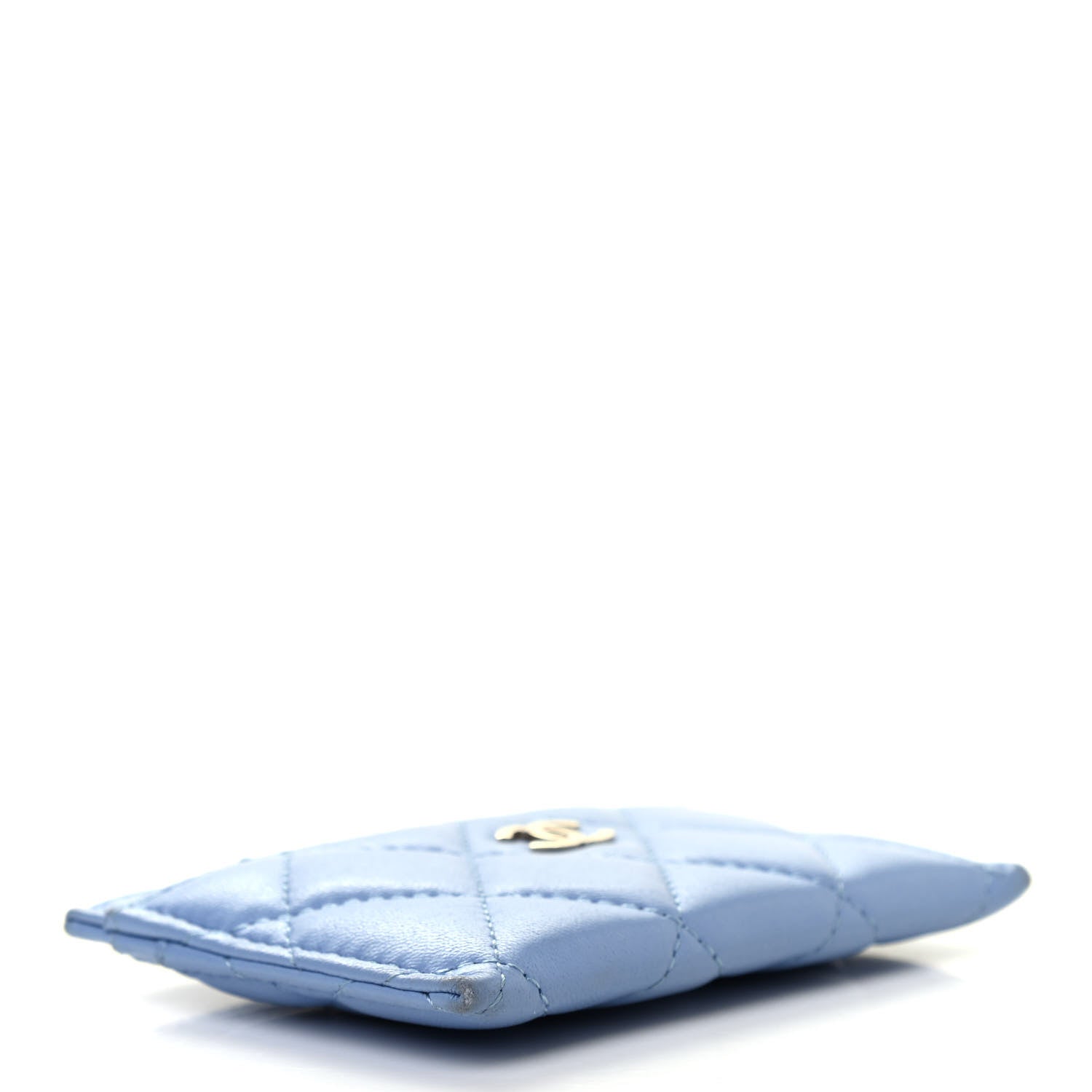 Chanel Lambskin Quilted Card Holder Light Blue 4 of 8