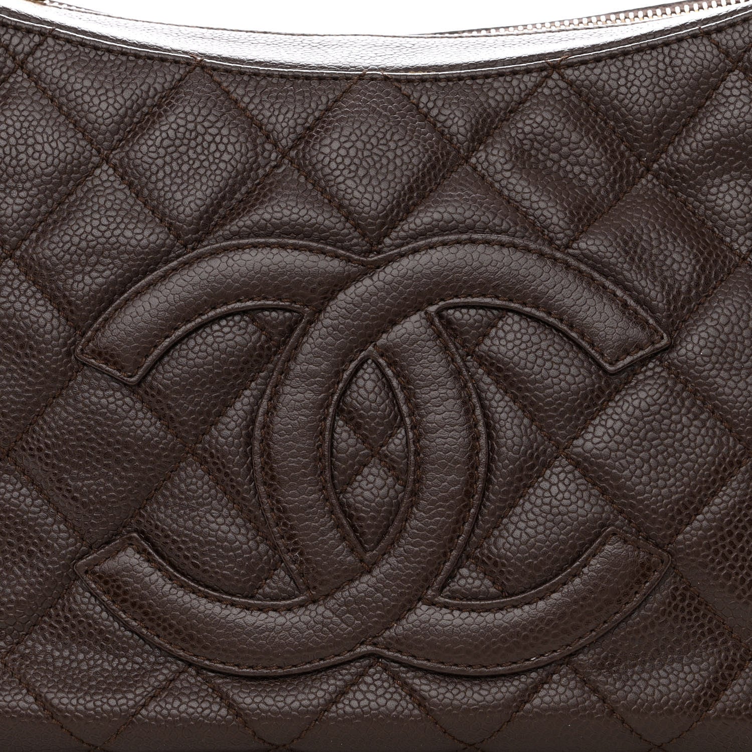 Chanel Caviar Quilted Timeless CC Shoulder Bag Brown 8 of 15