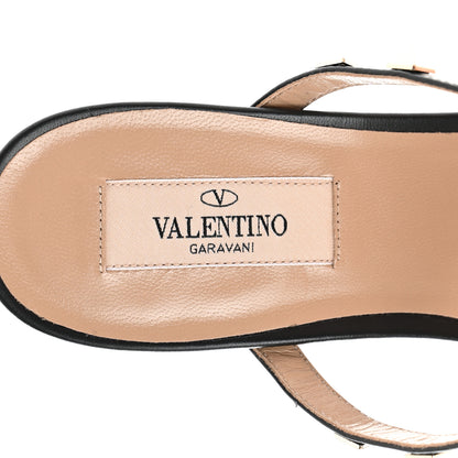 Valentino Garavani Calfskin Rockstud 50mm Flip Flop Thong Sandals 38 Black 7 of 9