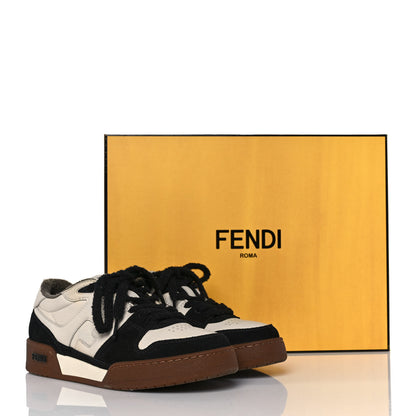 Fendi Suede Vitello Fendi Match Low Top Sneakers 37 Milk Black 12 of 12