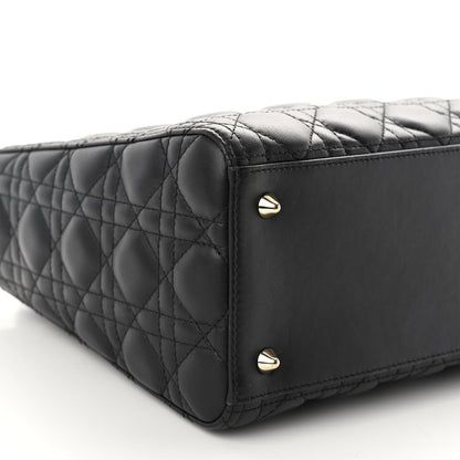 Christian Dior Lambskin Cannage Medium Lady Dior Black 8 of 9