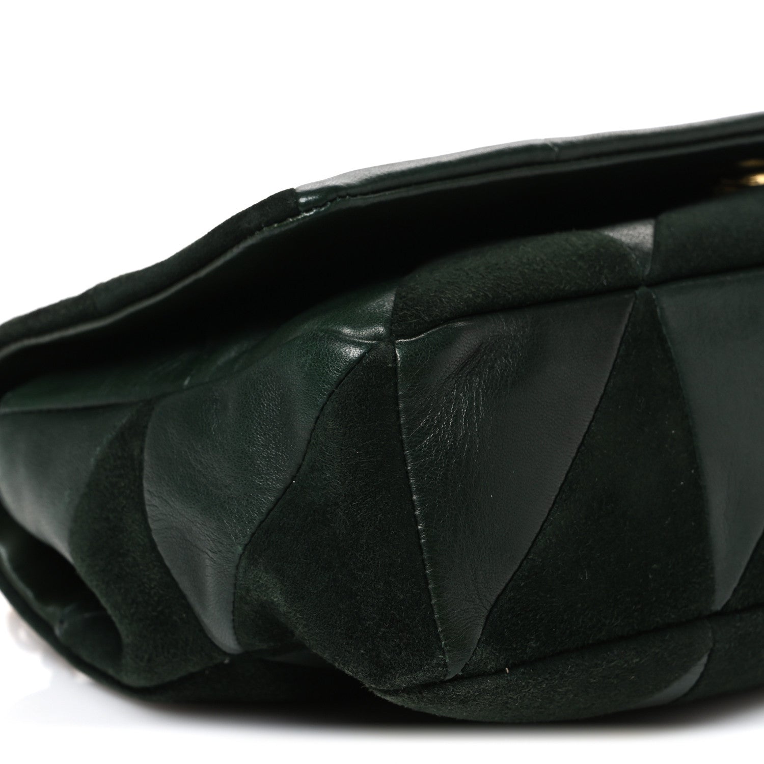 Saint Laurent Lambskin Suede Patchwork Monogram Medium Jamie Vert Fonce 9 of 10