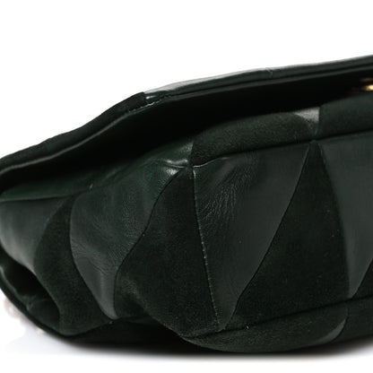Saint Laurent Lambskin Suede Patchwork Monogram Medium Jamie Vert Fonce 9 of 10