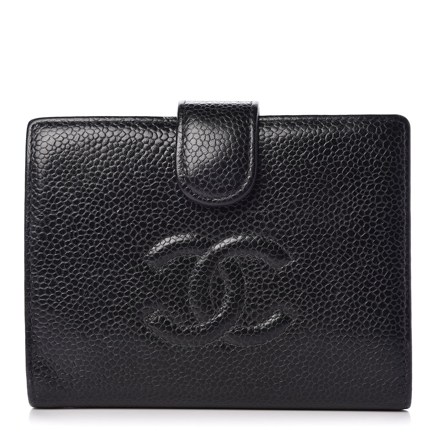 Chanel Caviar Timeless CC Compact French Wallet Black 1 of 15