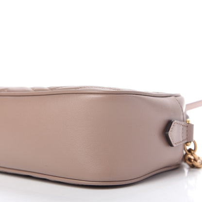 Gucci Calfskin Matelasse Small GG Marmont Chain Shoulder Bag Porcelain Rose 7 of 11