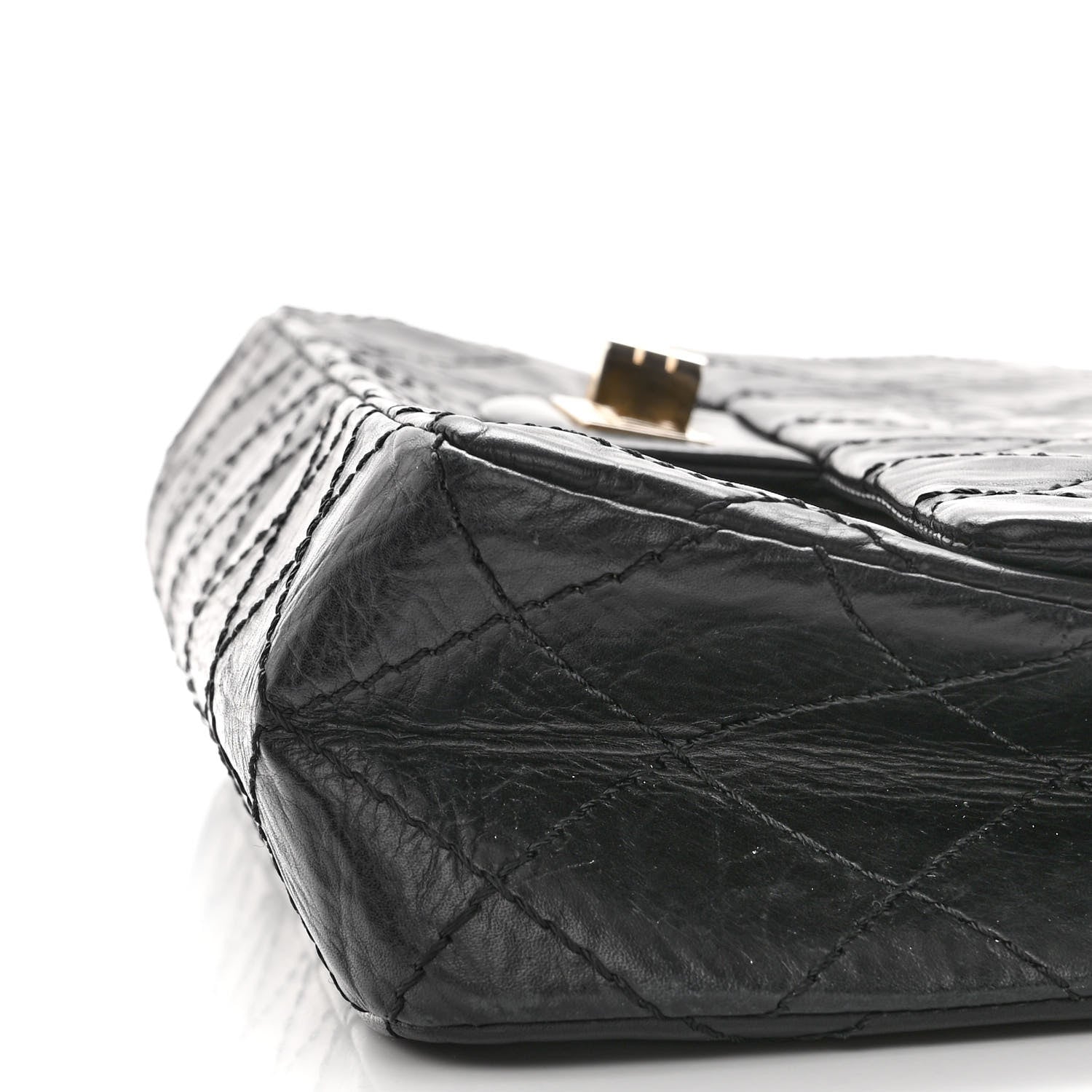 Chanel Aged Calfskin Quilted 50th Anniversary 2.55 Reissue 226 Flap Black 12 of 12