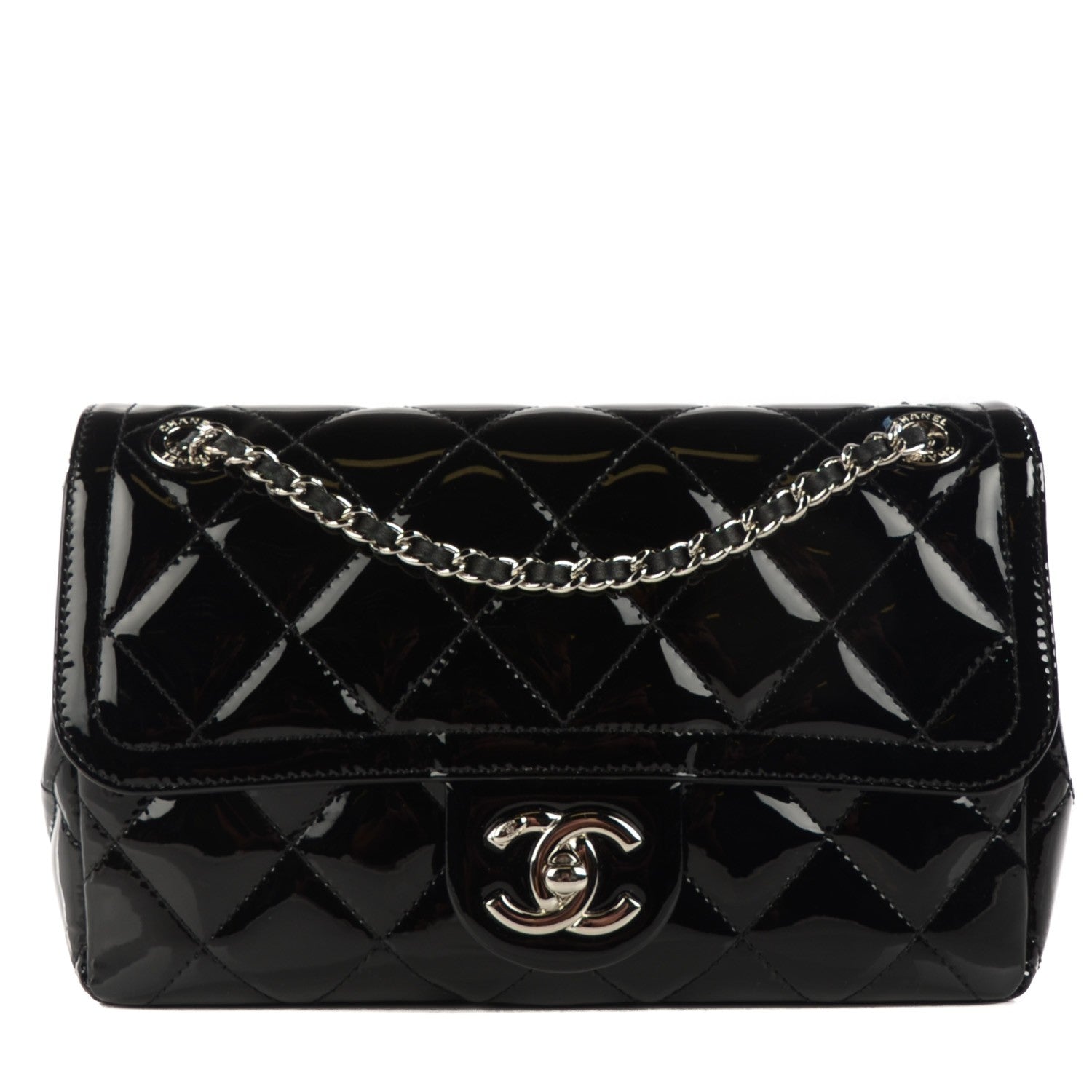 Chanel Patent Quilted Small Coco Shine Flap Black 1 of 7