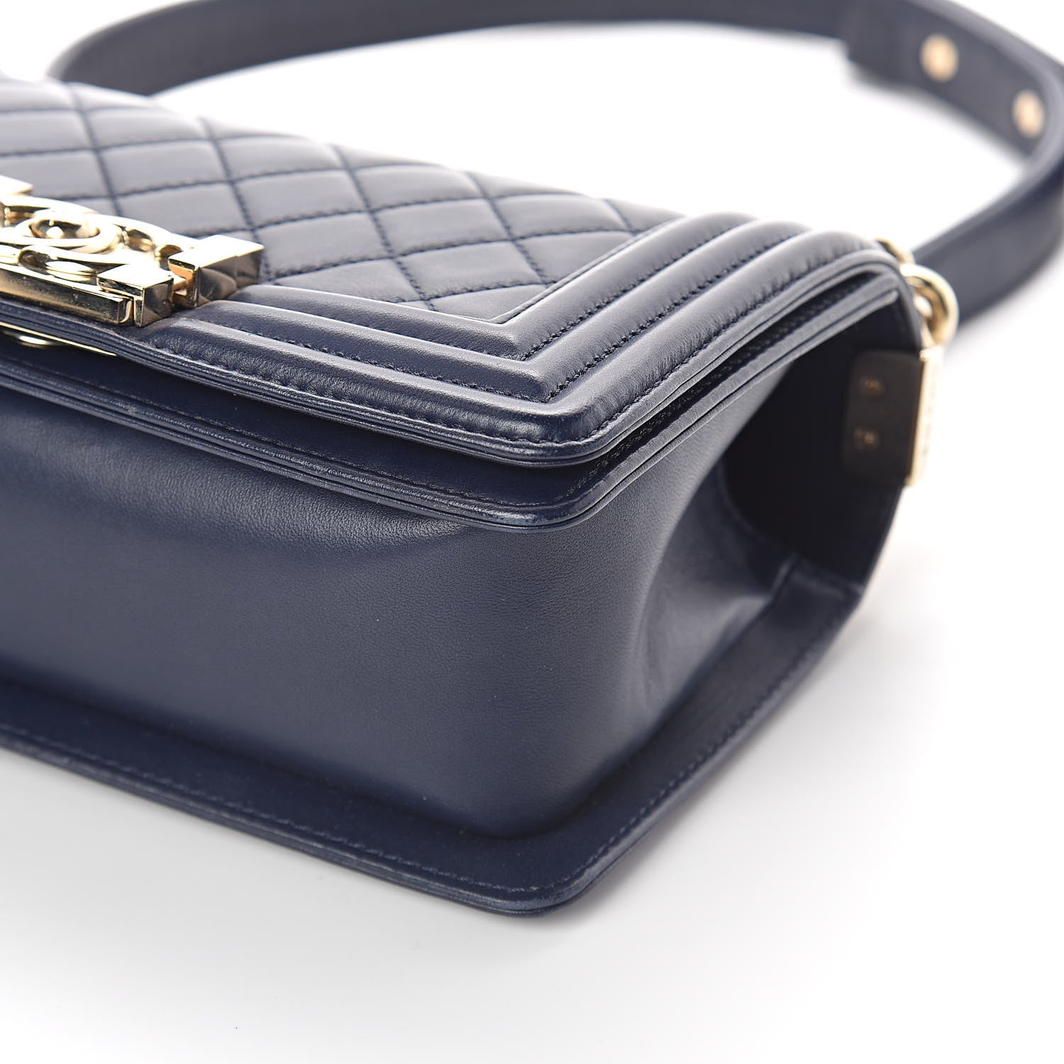 Chanel Lambskin Quilted Small Boy Flap Navy 9 of 9