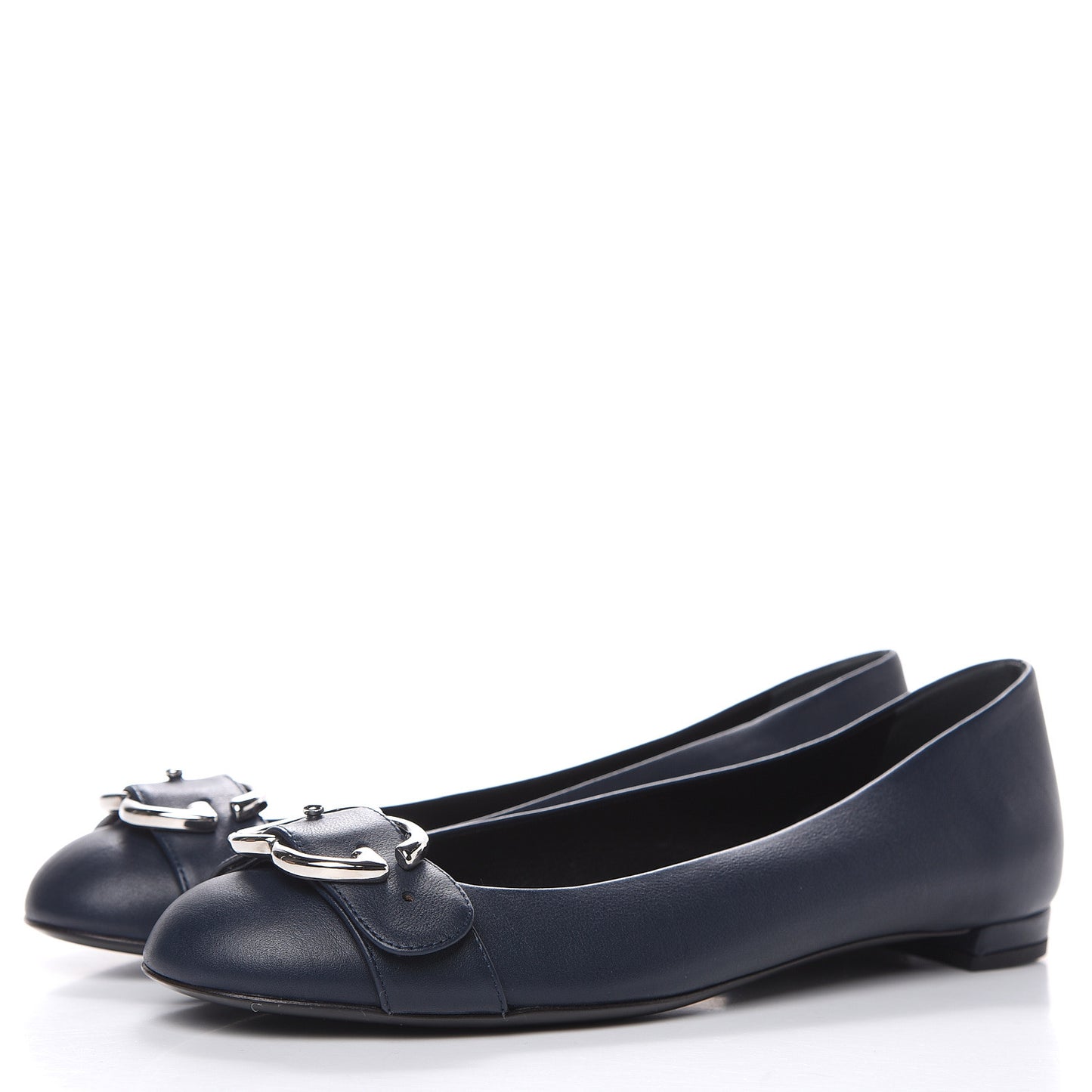 Calfskin Sachalin Flats 38.5 Blue