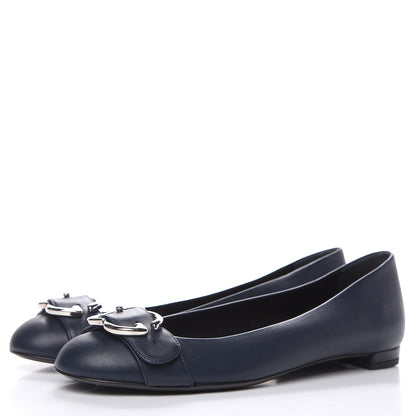Gucci Calfskin Sachalin Flats 38.5 Blue 3 of 10