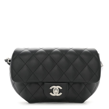 Chanel Calfskin Quilted CC Uniform Flap Belt Bag Black 1 of 11