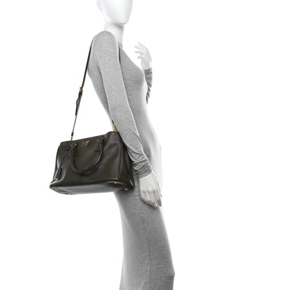 Prada Saffiano Lux Medium Tote Militare 2 of 14