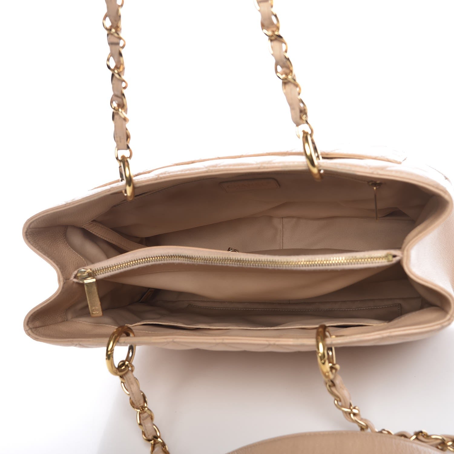 Chanel Caviar Quilted Grand Shopping Tote GST Beige Clair 5 of 15
