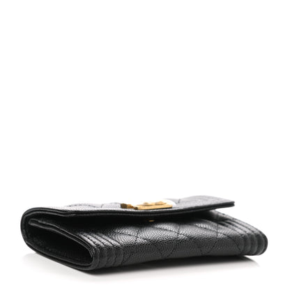 Chanel Caviar Quilted Boy Flap Card Holder Black 4 of 9