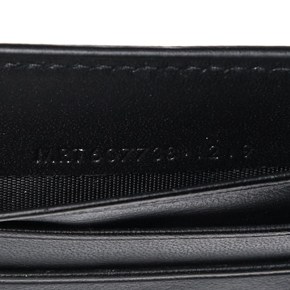 Saint Laurent Calfskin Crocodile Embossed Tiny Monogram Bill Clip Wallet Black 7 of 10