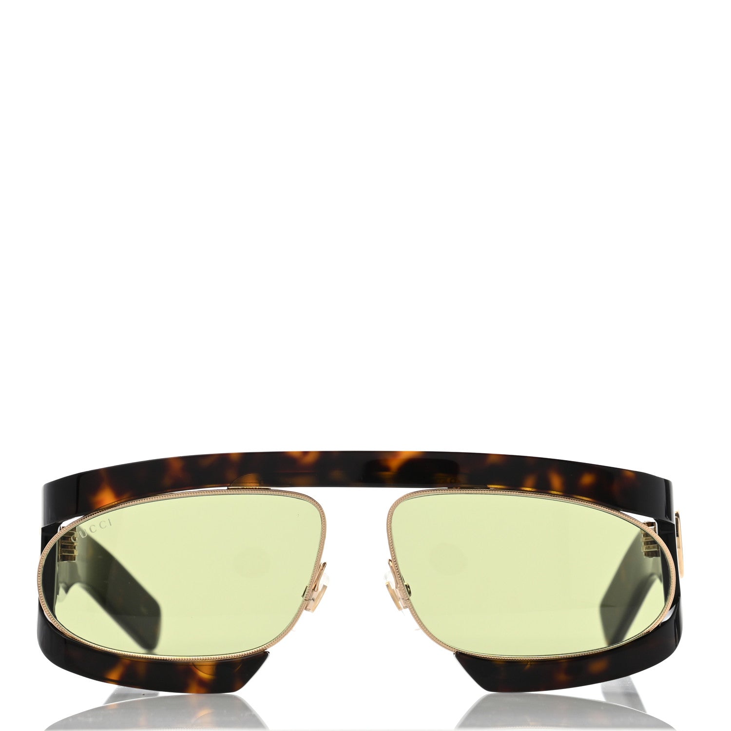Gucci Oval Sunglasses GG0233S Tortoiseshell Gold 2 of 11