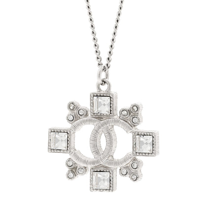 Chanel Crystal Strass Necklace Silver 4 of 5