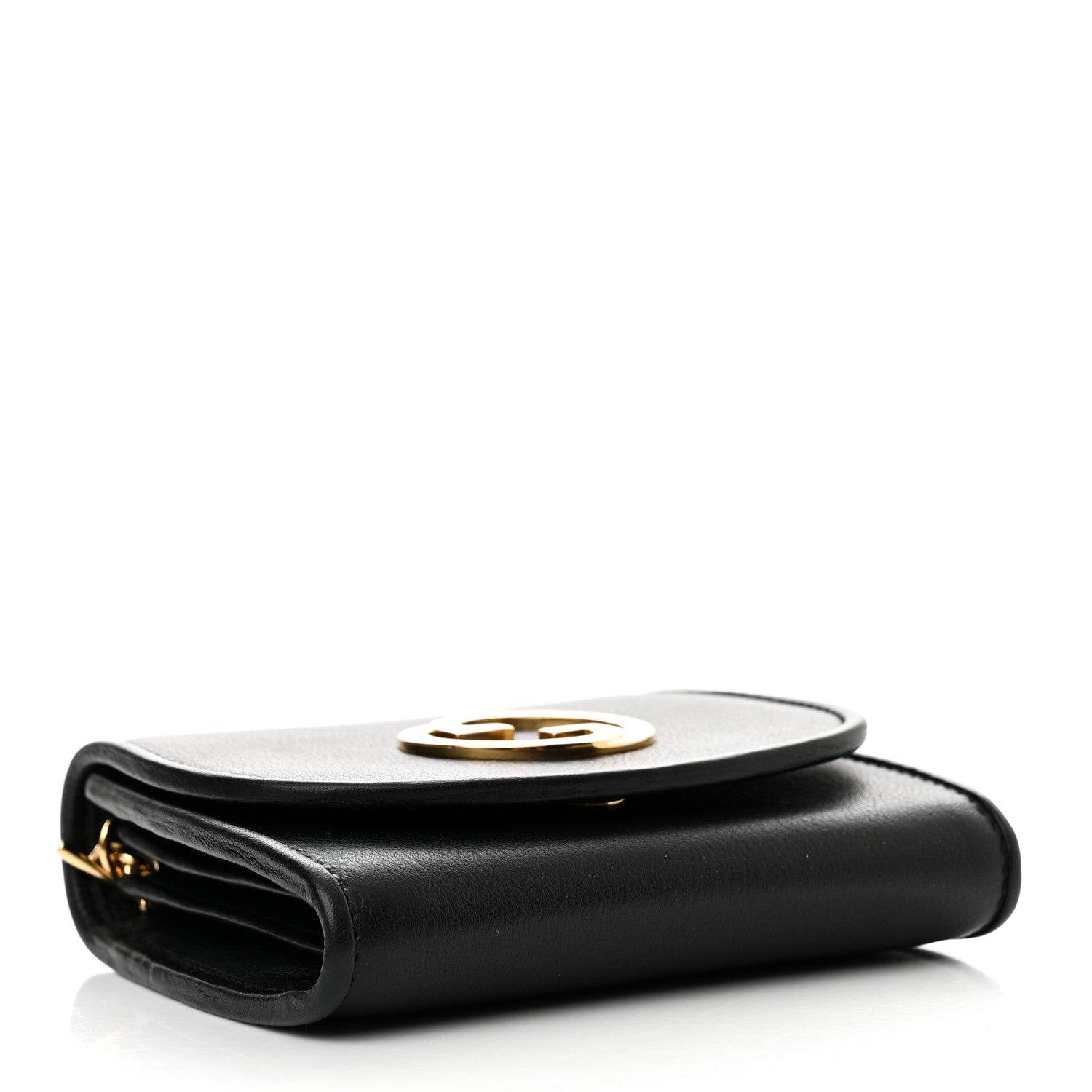 Gucci Roxy Calfskin Medium Blondie Chain Wallet Black 4 of 11