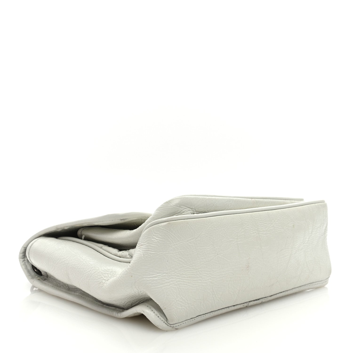 Saint Laurent Crinkled Calfskin Matelasse Monogram Medium Niki Chain Satchel Dirty White 4 of 8