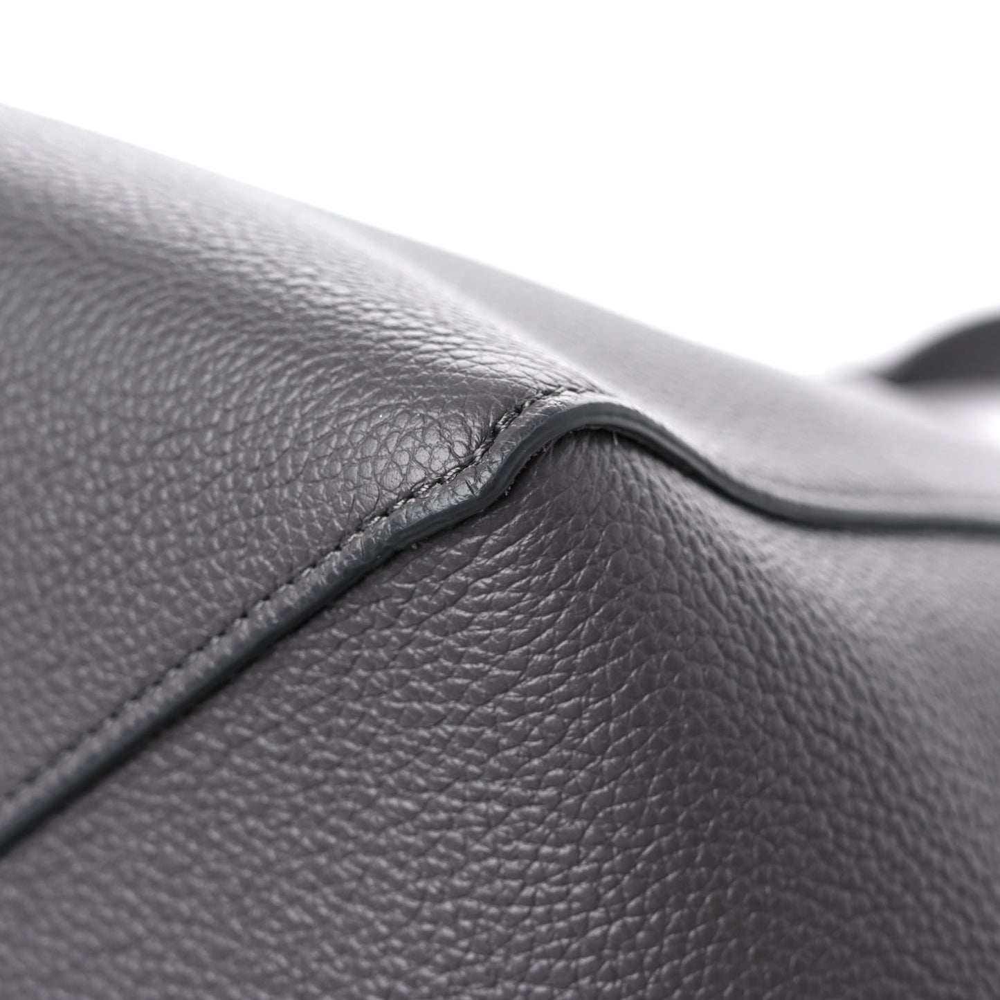 Soft Grained Calfskin Belt Cabas Phantom Medium Grey