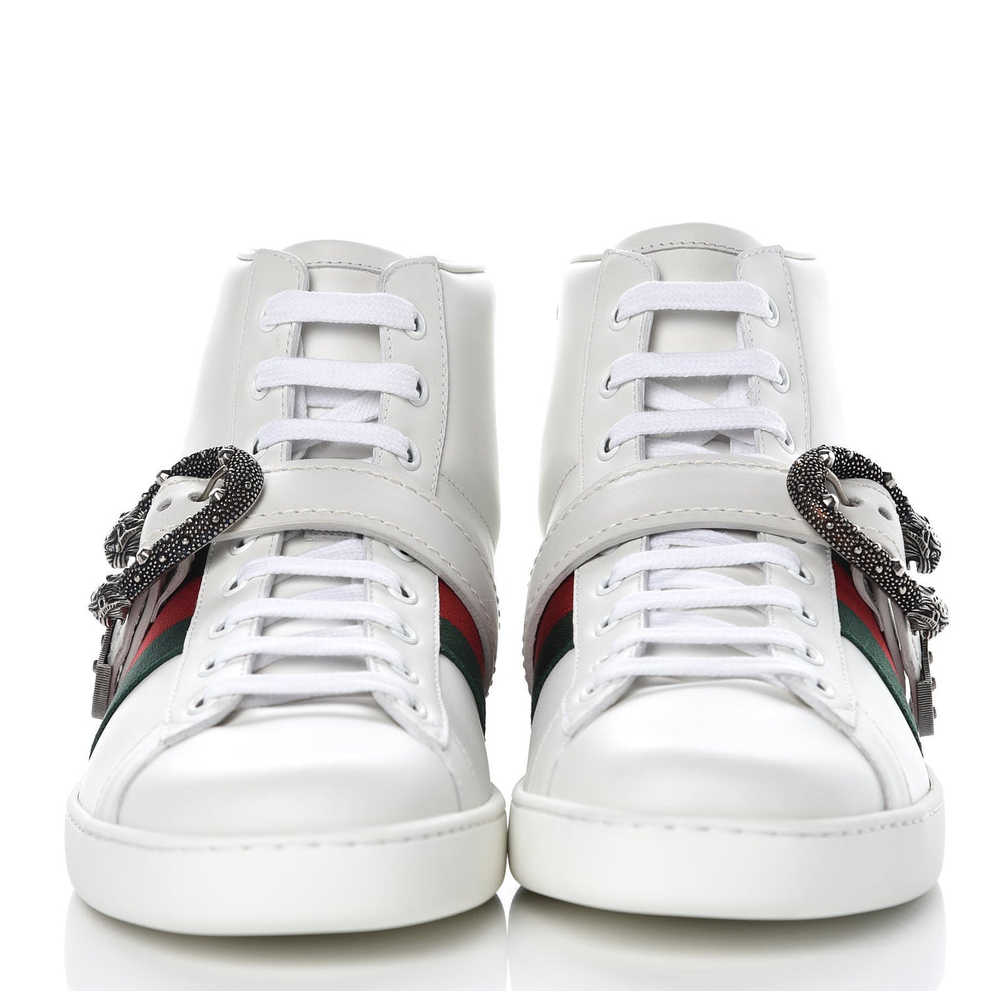 Calfskin Ayers Web Mens Dionysus High Top Sneakers 9 White