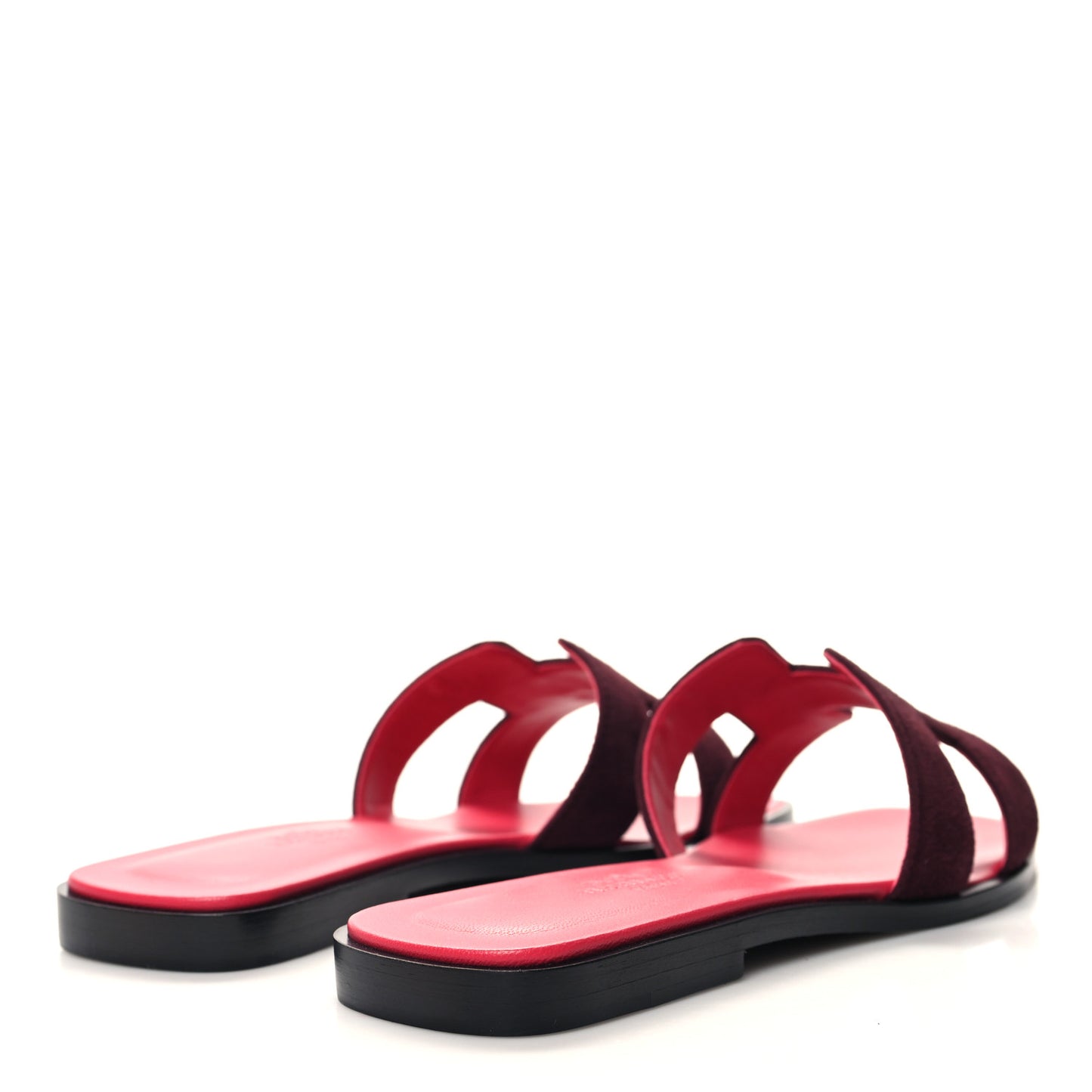 Suede Goatskin Oran Sandals 35.5 Rose Rouge Marsala