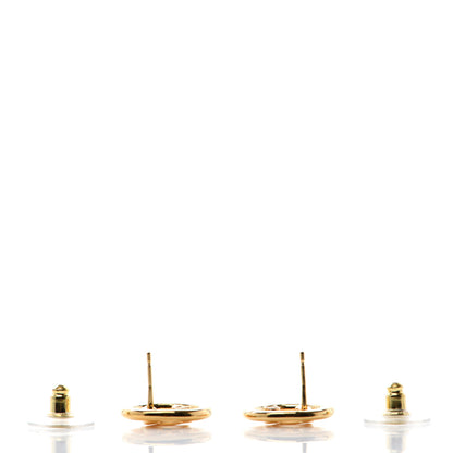 Chanel CC Round Earrings Gold 3 of 4