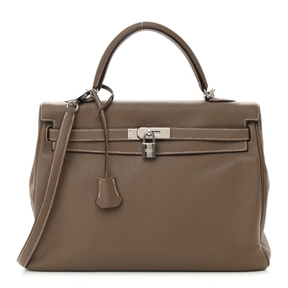 Hermes Taurillon Clemence Kelly Retourne 35 Etoupe 1 of 20