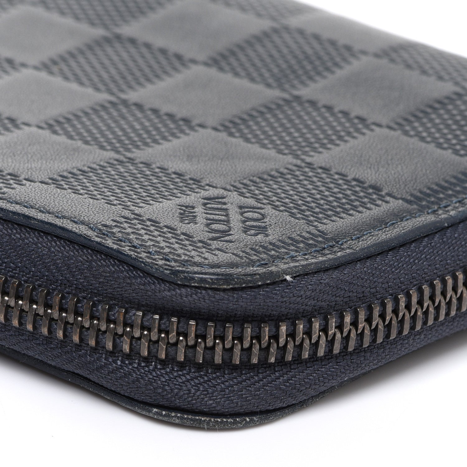 Louis Vuitton Damier Infini Zippy Vertical Wallet Midnight Blue 10 of 10