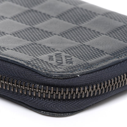Louis Vuitton Damier Infini Zippy Vertical Wallet Midnight Blue 10 of 10