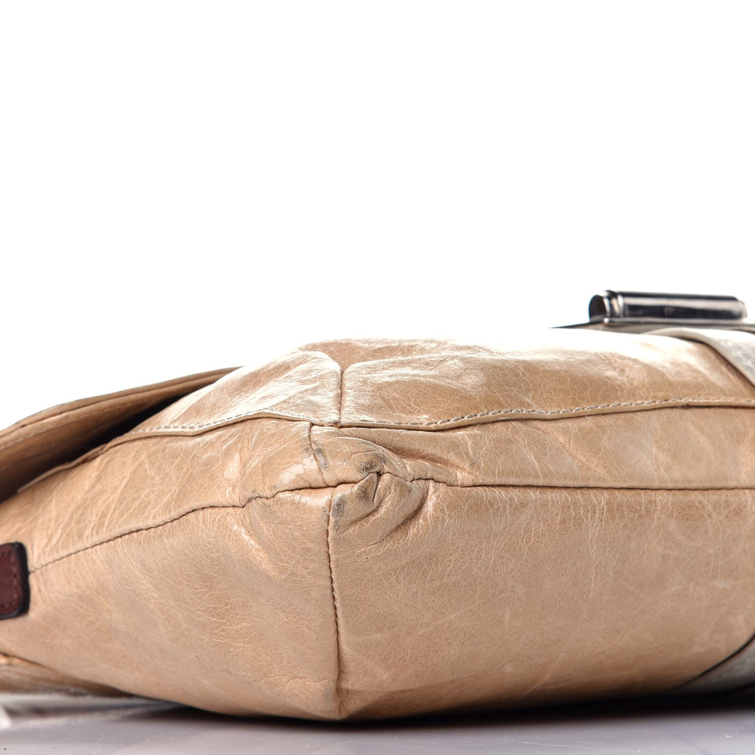 Lanvin Calfskin Hero Shoulder Bag Beige 7 of 9