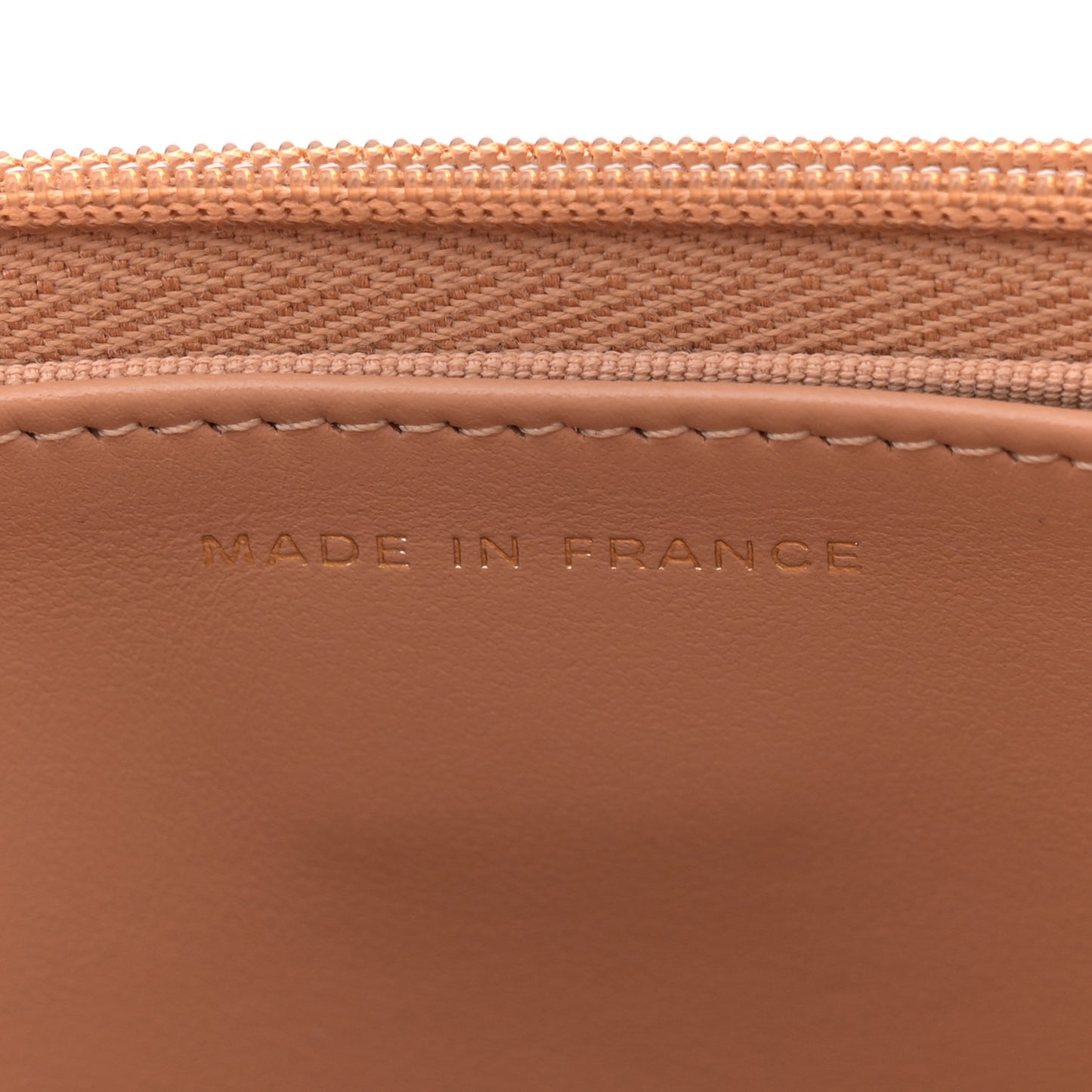 Caviar Quilted Crystal CC Wallet On Chain WOC Beige