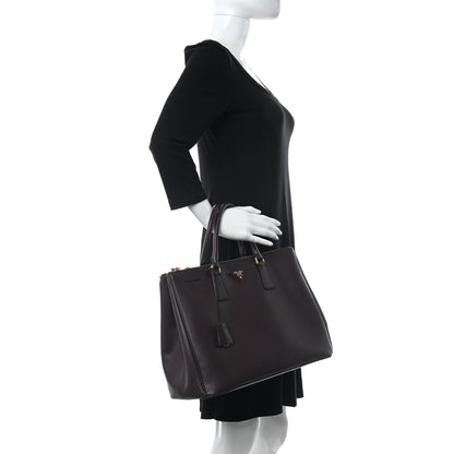 Prada Saffiano Lux Large Galleria Double Zip Tote Granato 2 of 20