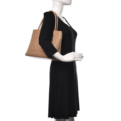 Chanel Caviar Quilted Medallion Tote Beige 2 of 18