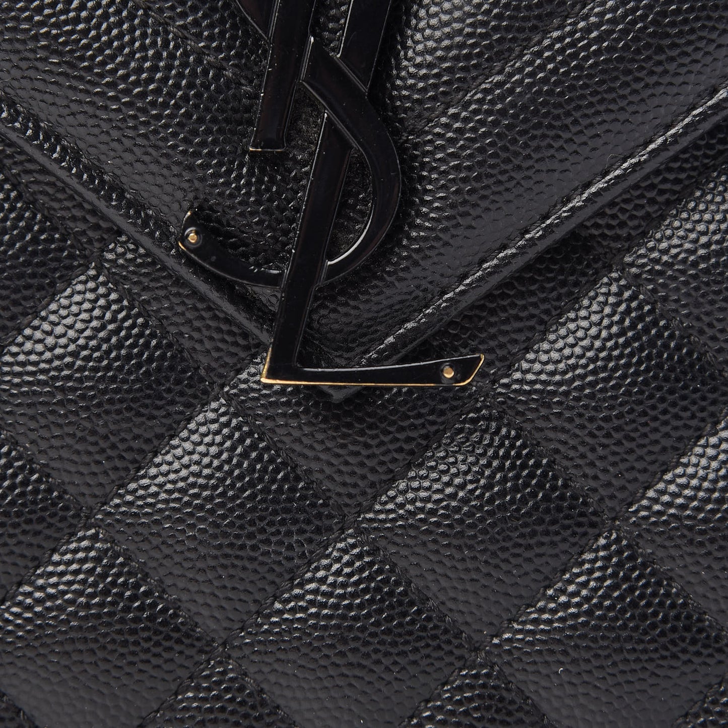 Grain De Poudre Large Tri-Quilt Monogram Satchel Black