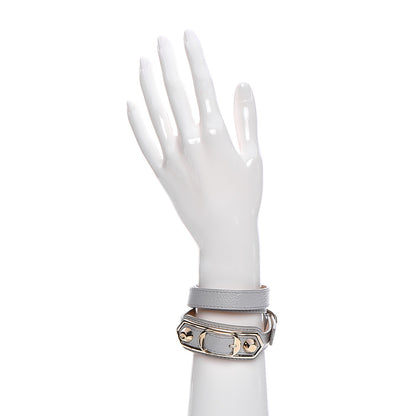 Balenciaga Chevre Hamilton Gold Metallic Edge Hardware Triple Tour M Bracelet Gris 2 of 6